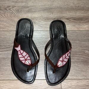 Denali Four Beaded Sandals Size 7